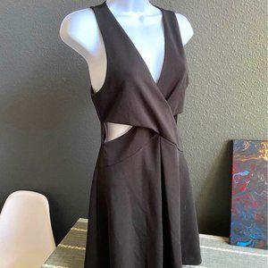 Express Black Knee-Length Dress w/Cutouts - Size 6